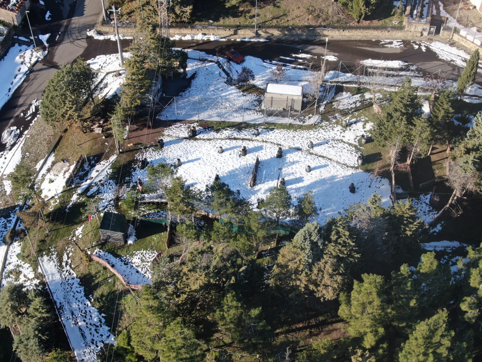 Nebrowoods Paintball Field in inverno