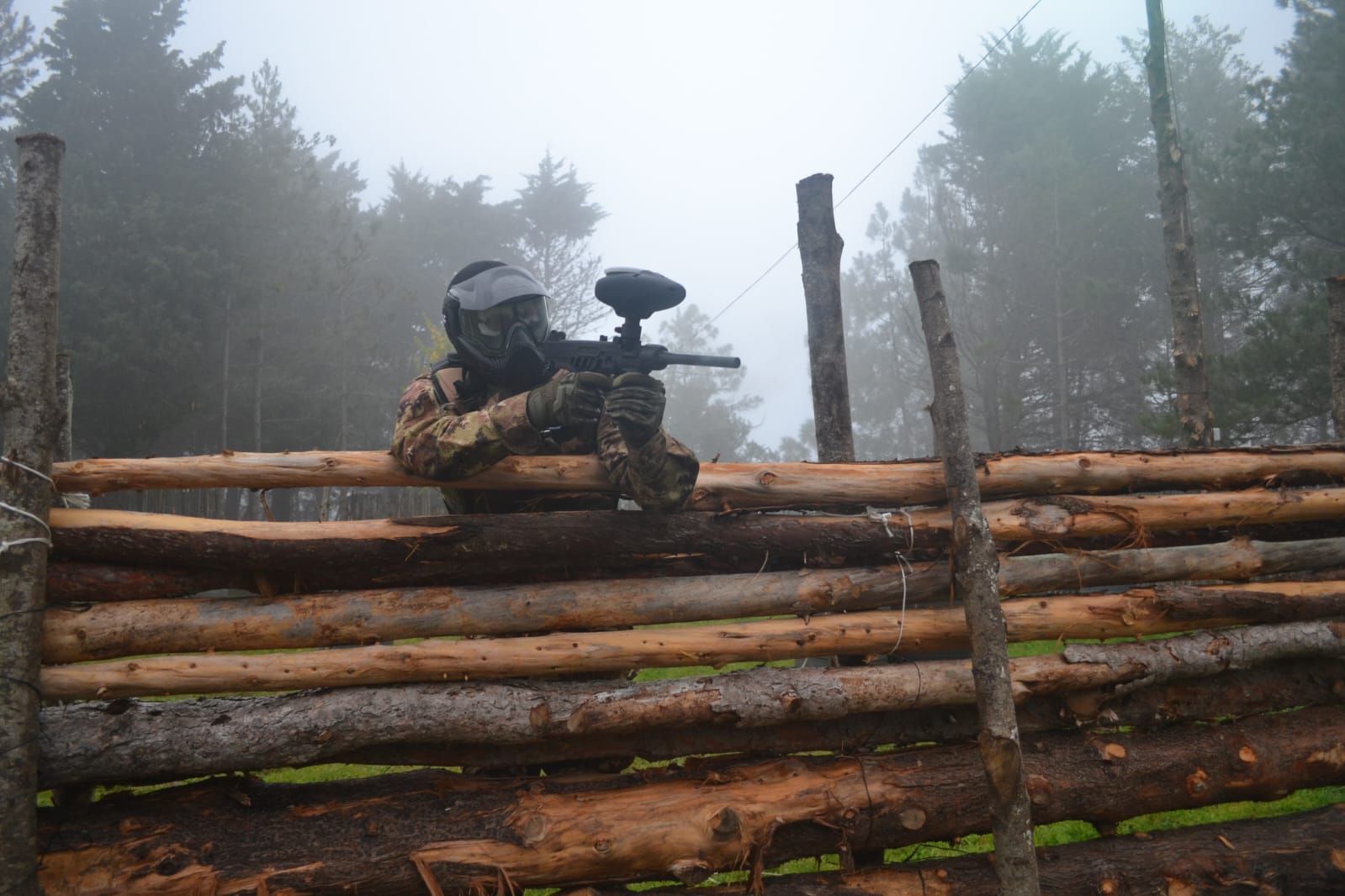 Giocatori in azione al Nebrowoods Paintball
